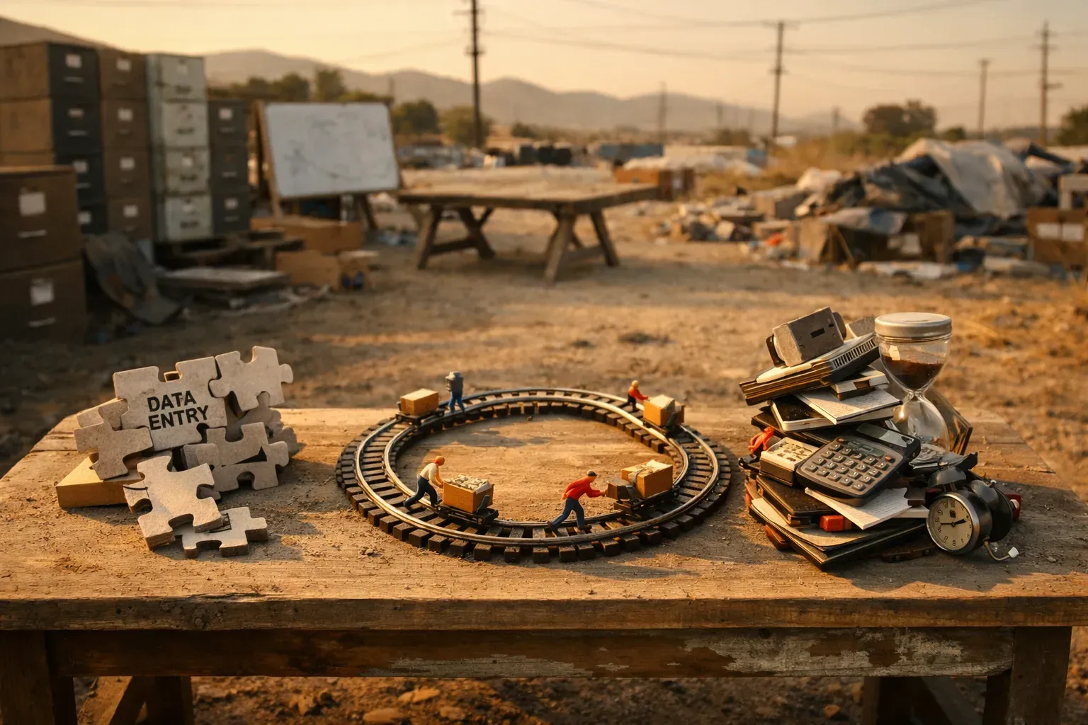 Editorial photograph illustrating Why lean SaaS teams care more about loops than features  Lean teams do not usually have the luxury of separate tools for every step in the workflow. When the stack gets fragmented,