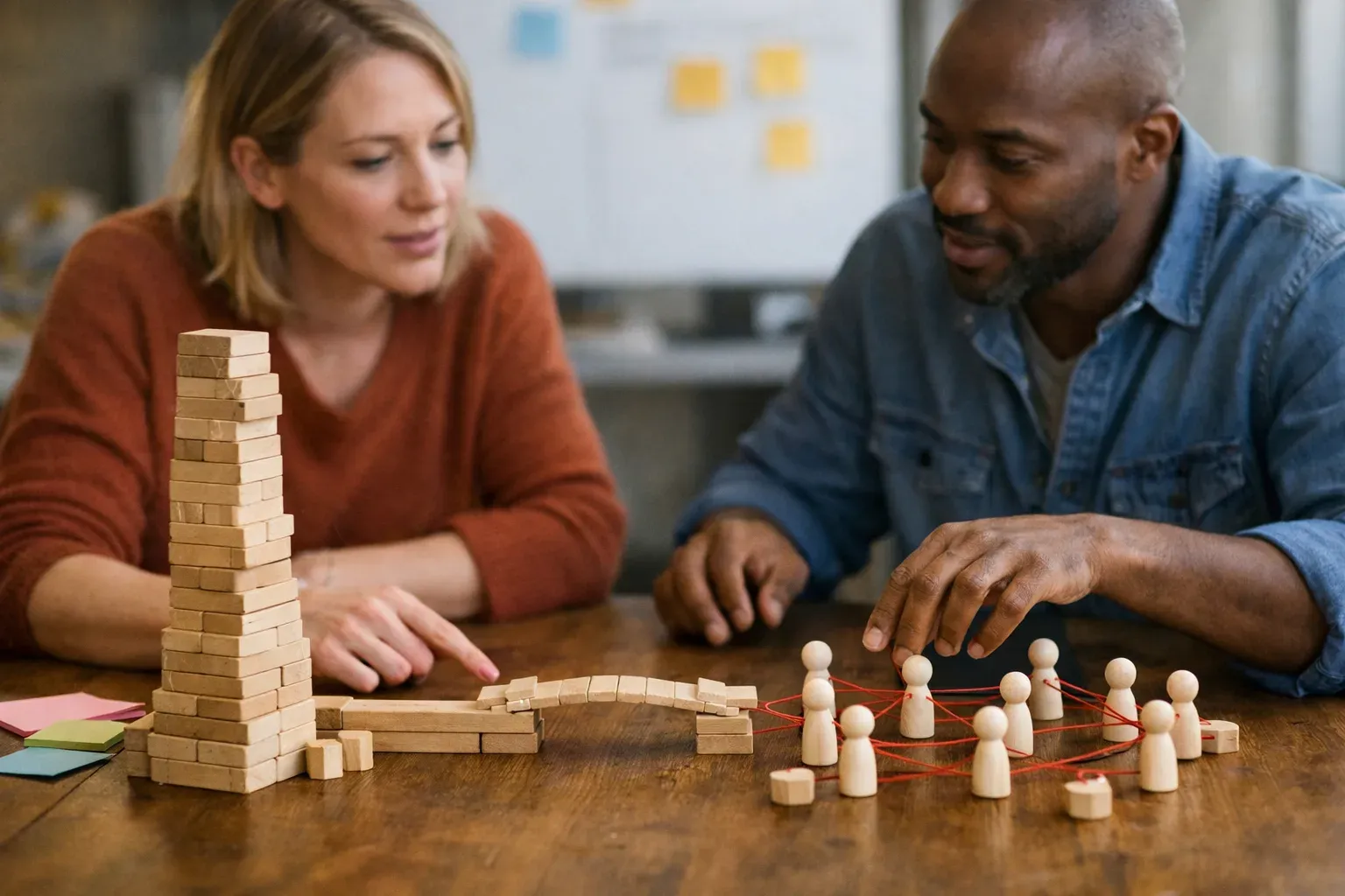 Editorial photograph illustrating The tradeoff teams should notice  The tradeoff is usually depth versus connection.